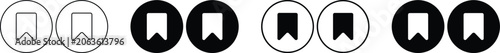 Bookmark Icons in Outline and Filled Styles