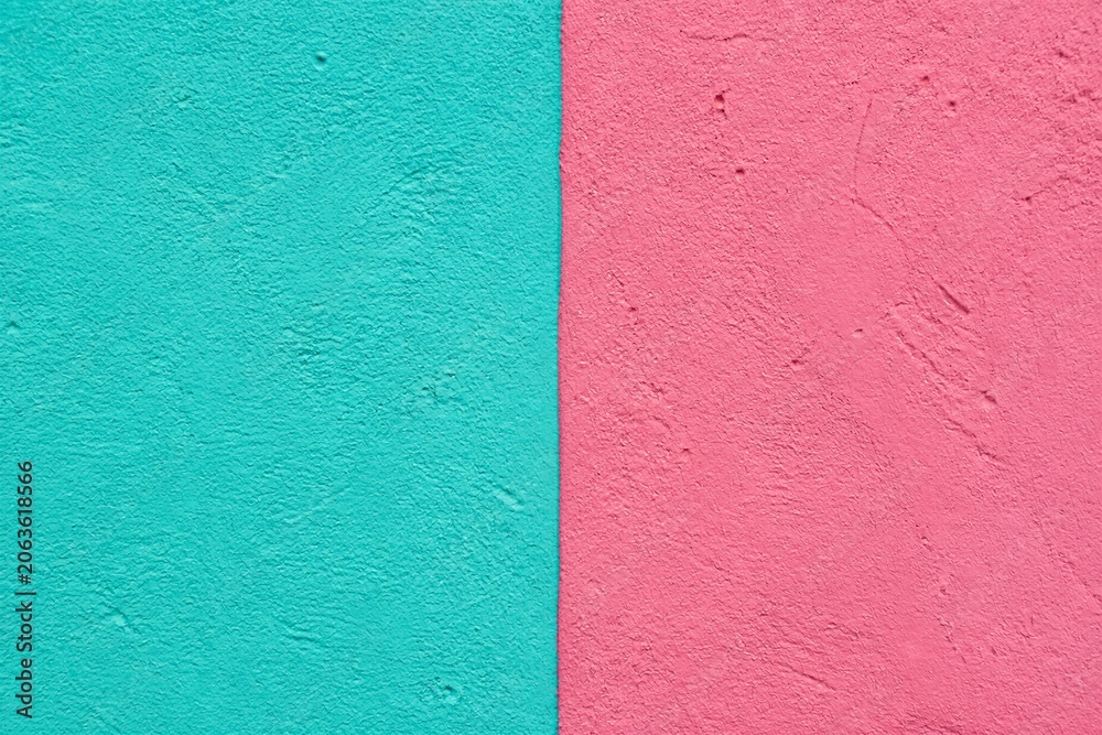 Fototapeta premium Textured wall displaying vertical color split on flat surface