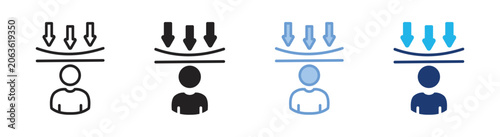 Photography Resilience icon set multiple style collection