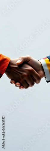 Handshake symbolizing international cooperation between Sri Lanka and Spain, international diplomacy, || cultural exchange