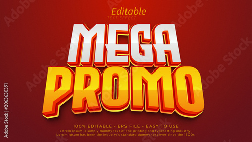 Foto Mega promo editable text effect