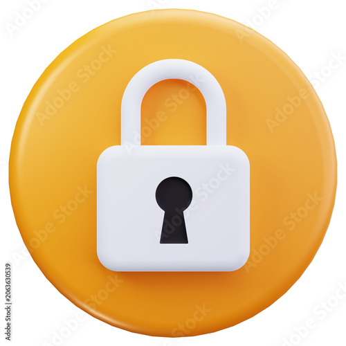 Security Lock 3D Illustrations
