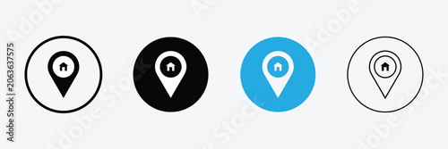 Foto Located icon collection with multiple styles