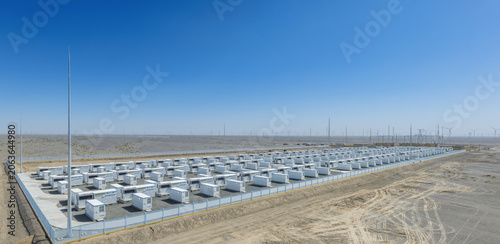 Large - Scale Energy Storage Power Station in Gobi Desert Landscape