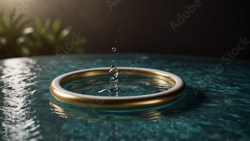 Green plant in the background, 3d render style background - Generative AI