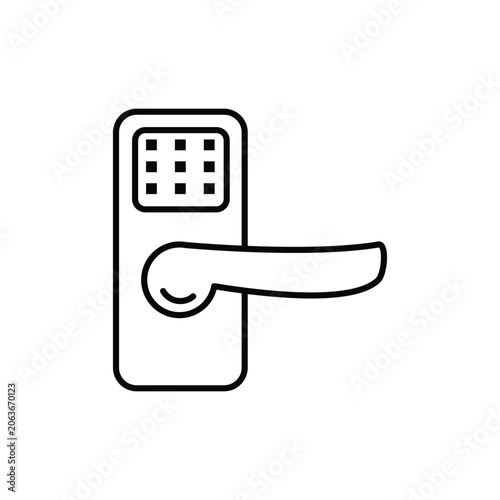 Digital electronic keypad door handle