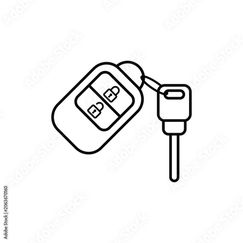 Car key fob remote security icon