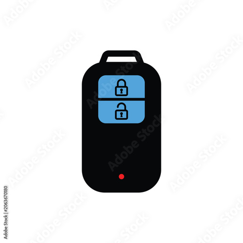 Car key fob remote security icon
