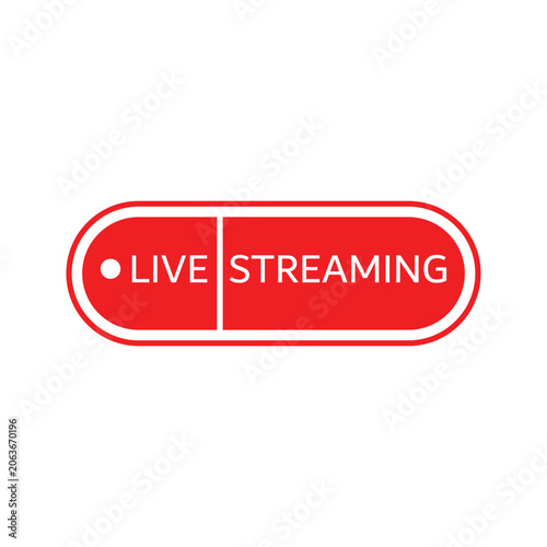 Live streaming play button logo icon