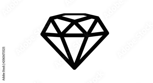 Quadro su tela Black Diamond Icon Symbol.