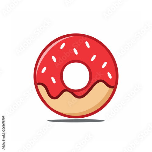 Flat design smiley face icon vector