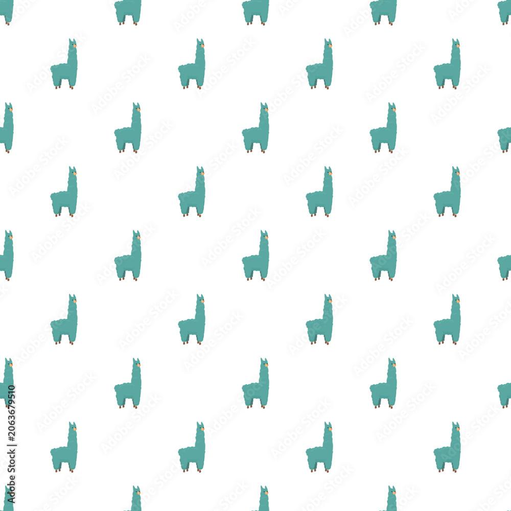 Fototapeta premium Cute llama animal repeating pattern creating a fun texture background