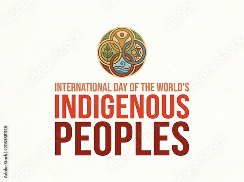 International day of the worlds indigenous peoples celebration graphic poster banner