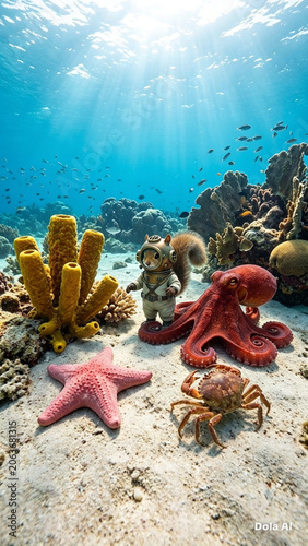 Cuadro en lienzo SpongeBob's best friend in the sea is a real version