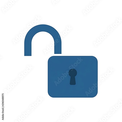Blue shopping bag icon with handle on white background.
