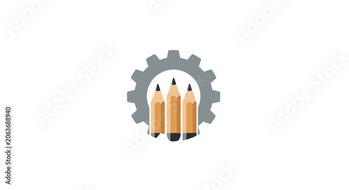 Three yellow pencils with black tips.