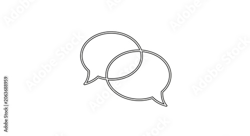 Two overlapping speech bubbles icons.