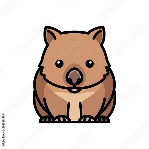 Cartoon hippopotamus smiling with big eyes.