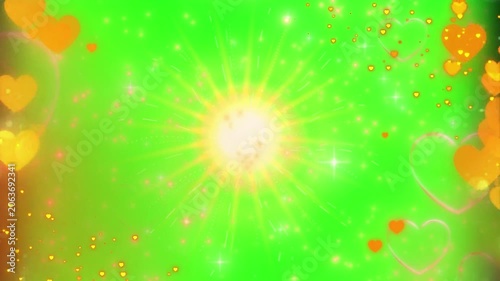 Animated heart background with sparkling lights