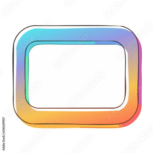 Colorful gradient rounded rectangle frame icon