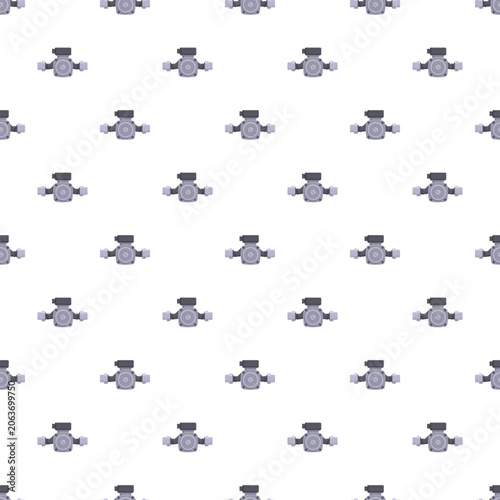 Φωτογραφία Grey circulating pump units in a repetitive pattern on a white background