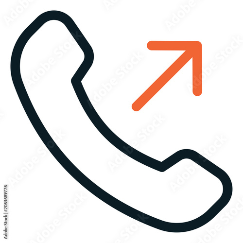 Fotografie outgoing call icon