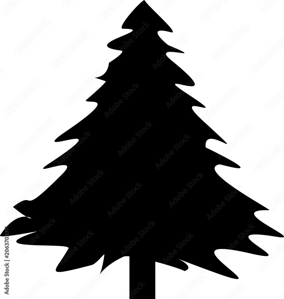 Obraz premium Pine Tree Silhouette