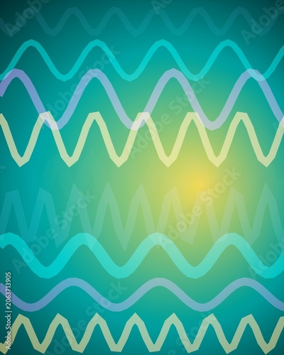 Abstract Wave Pattern with Gradient Background