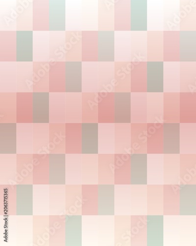 Pastel Pink and Green Geometric Grid Pattern