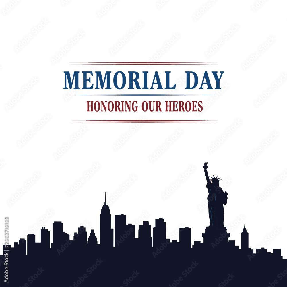 Fototapeta premium Memorial Day Honoring Our Heroes