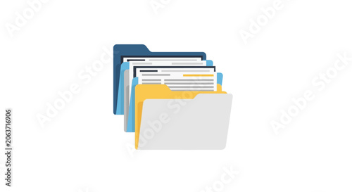 Colorful file folders stacked together.