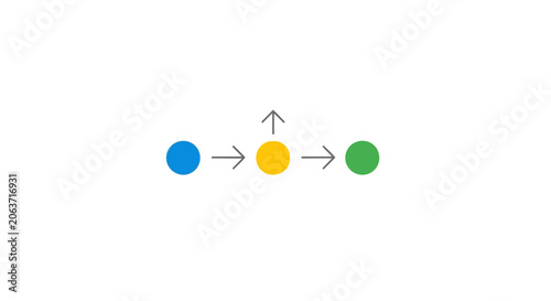 Colorful Flow Process Diagram Elements.
