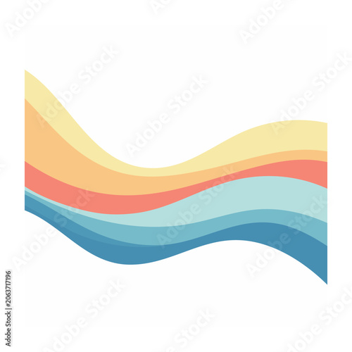 Colorful abstract wave gradient illustration
