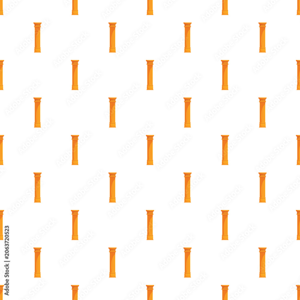 Naklejka premium Golden columns creating seamless repeating pattern on white background