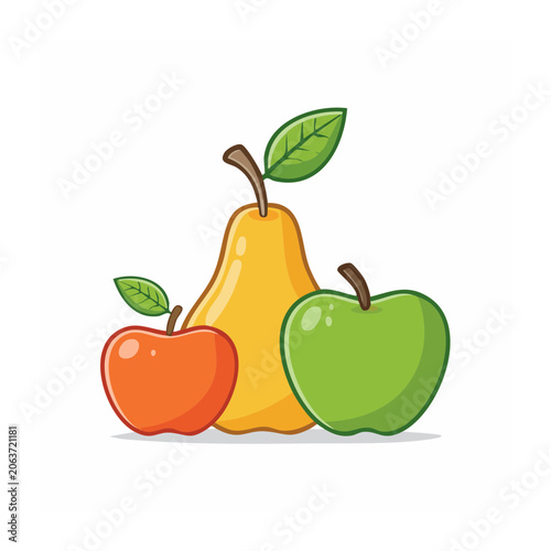 Flat design illustration of bell pepper and vegetables