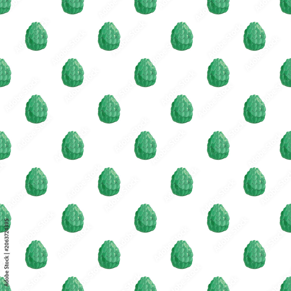 Naklejka premium Green scaled dragon eggs creating a whimsical mythical repeating pattern