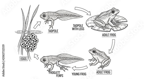 Frog Life Cycle Stages.