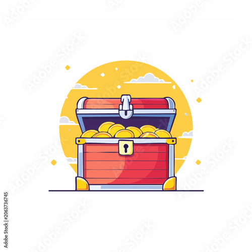 Flat design hot air balloon vector illustration