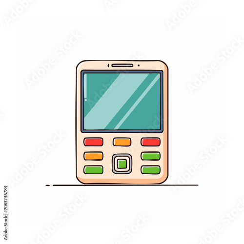 Flat design smartphone with app icons