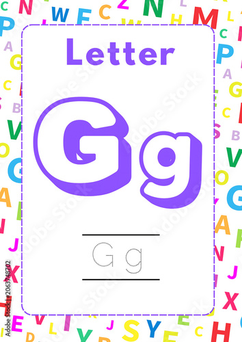Educational Alphabet Learning Worksheet Featuring The Uppercase And Lowercase Letter G For Preschool Kids Literacy Development