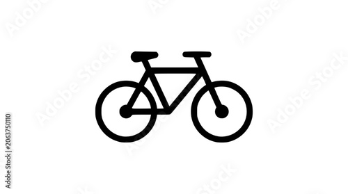 Simple vector graphic illustration of a bicycle in black