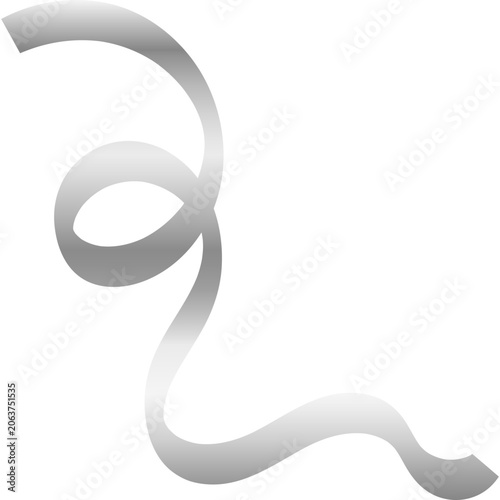 Silver Ribbon Illustration
