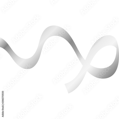 Silver Ribbon Illustration
