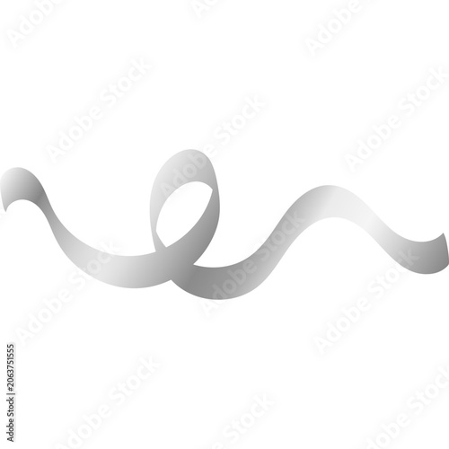 Silver Ribbon Illustration
