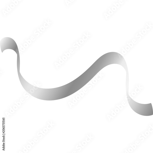 Silver Ribbon Illustration
