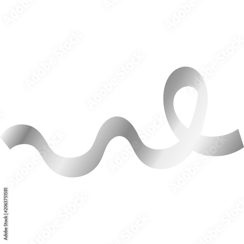 Silver Ribbon Illustration
