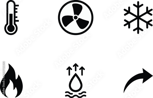 Climate Control and Weather Icons Set