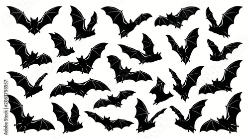 Vibrant multicolored animal silhouettes pattern background.