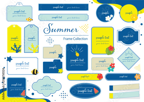 Colorful Tropical Summer Frame Collection