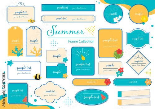 Summer Label and Frame Collection